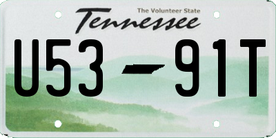 TN license plate U5391T
