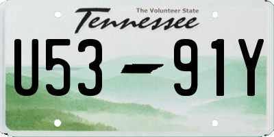 TN license plate U5391Y