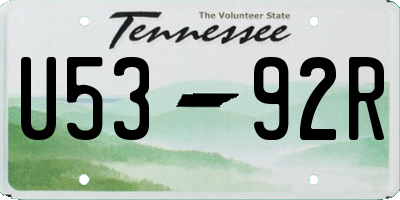 TN license plate U5392R