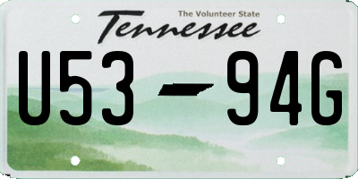 TN license plate U5394G