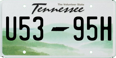 TN license plate U5395H