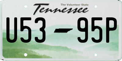 TN license plate U5395P