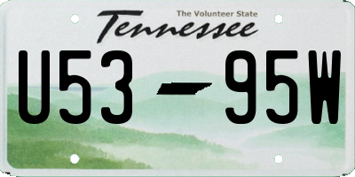 TN license plate U5395W