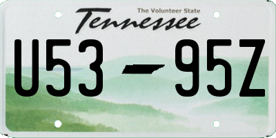 TN license plate U5395Z