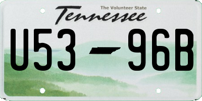 TN license plate U5396B