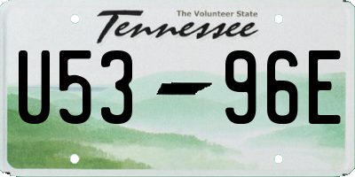 TN license plate U5396E