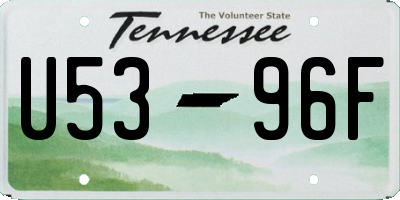 TN license plate U5396F