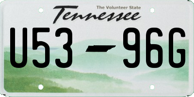 TN license plate U5396G
