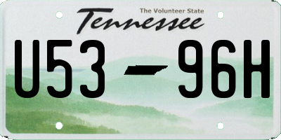 TN license plate U5396H