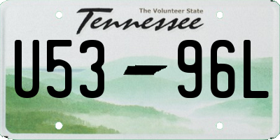 TN license plate U5396L