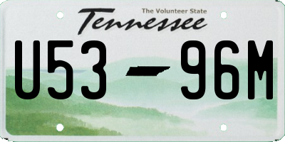 TN license plate U5396M