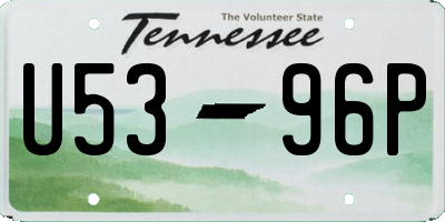 TN license plate U5396P