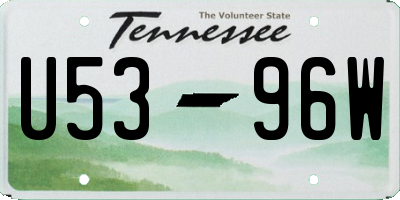 TN license plate U5396W