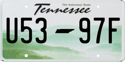 TN license plate U5397F
