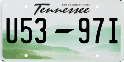 TN license plate U5397I