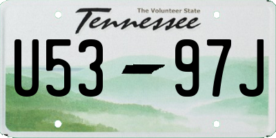 TN license plate U5397J