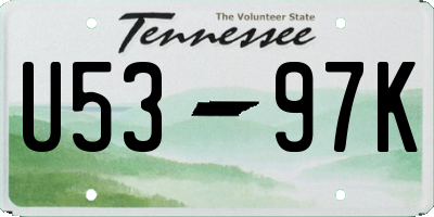 TN license plate U5397K