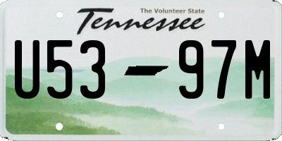 TN license plate U5397M