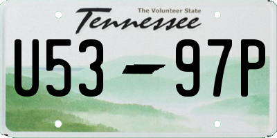 TN license plate U5397P