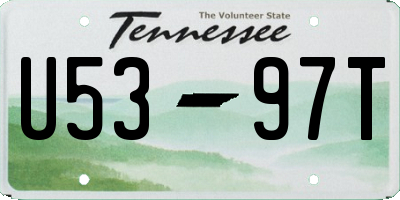 TN license plate U5397T
