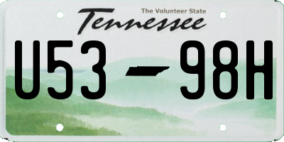 TN license plate U5398H