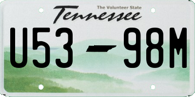 TN license plate U5398M