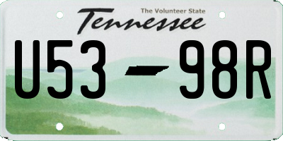 TN license plate U5398R