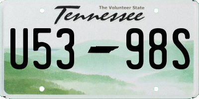 TN license plate U5398S