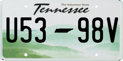 TN license plate U5398V