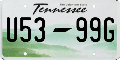 TN license plate U5399G