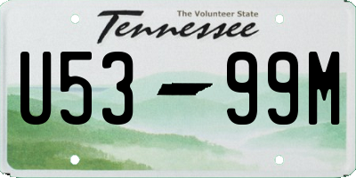TN license plate U5399M