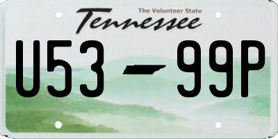 TN license plate U5399P