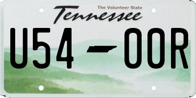 TN license plate U5400R