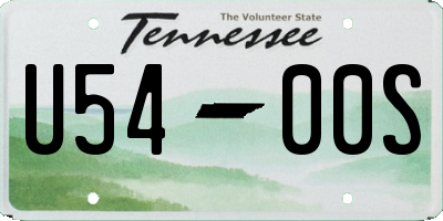 TN license plate U5400S