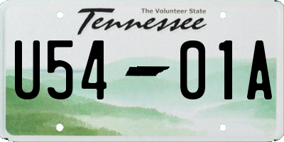 TN license plate U5401A