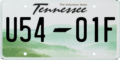 TN license plate U5401F