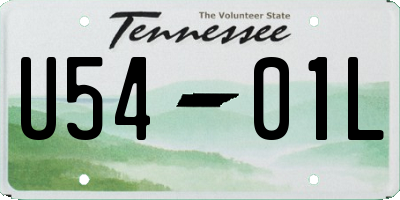 TN license plate U5401L