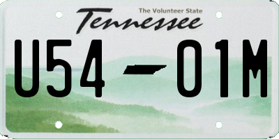TN license plate U5401M