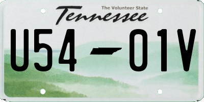 TN license plate U5401V
