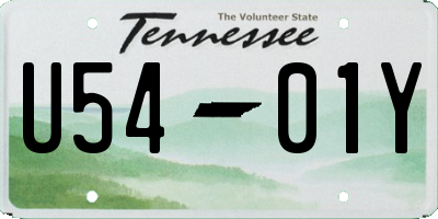 TN license plate U5401Y