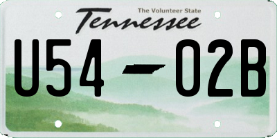 TN license plate U5402B