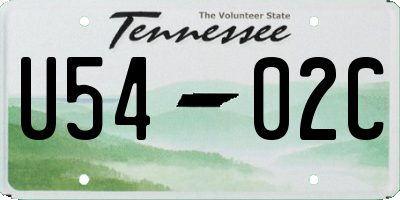 TN license plate U5402C