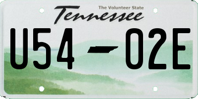 TN license plate U5402E
