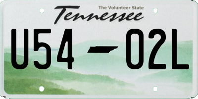 TN license plate U5402L