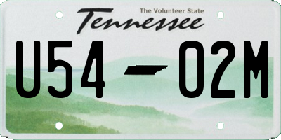 TN license plate U5402M