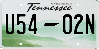 TN license plate U5402N