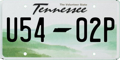 TN license plate U5402P