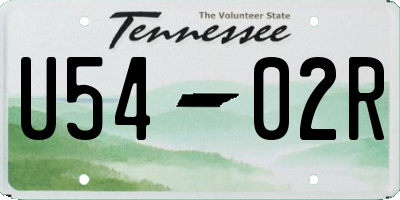 TN license plate U5402R