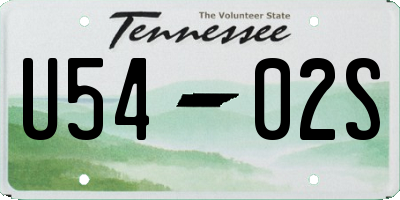 TN license plate U5402S