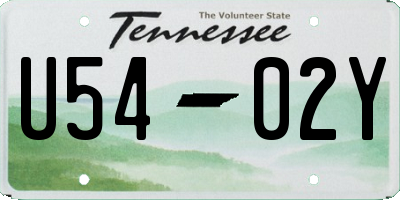 TN license plate U5402Y